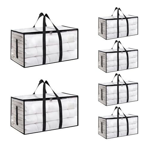 6 Pack-Extra Large Heavy Duty Moving Bags - Waterp... (6 Count | Clear)