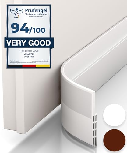 Door Draft stoppers for Bottom of Door - New Premi... (White | Silicone)