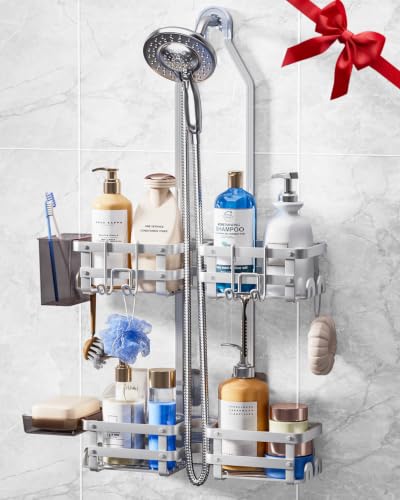 Aluminum Shower Caddy Hanging,Shower Caddy, Never... (Silver | Aluminum)