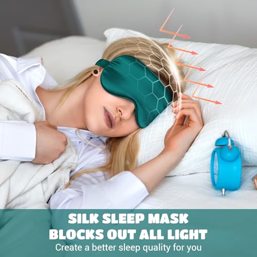 50 Pcs Silk Sleep Mask Blackout for Women Men, Adjustable Comfortable Eye Cover Blindfold No Pressure for Sleeping, Travel, Napping, 5 Colors(Classic Color)