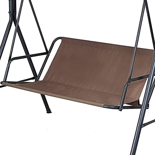 Swing Seat Cover - 600D Thickened Oxford Waterproof Chair Bench Replacement Outdoor Cushion for 2/3 Seat Patio Garden Swing Chair (Coffee, L - 54.3x19.7x19.7in)