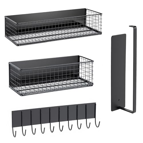 4 Pack Heavy-Duty Magnetic Shelves for Washing Machine | Magnetic Laundry Organizer, Spice Rack for Refrigerator, Space Saving Magnetic Basket