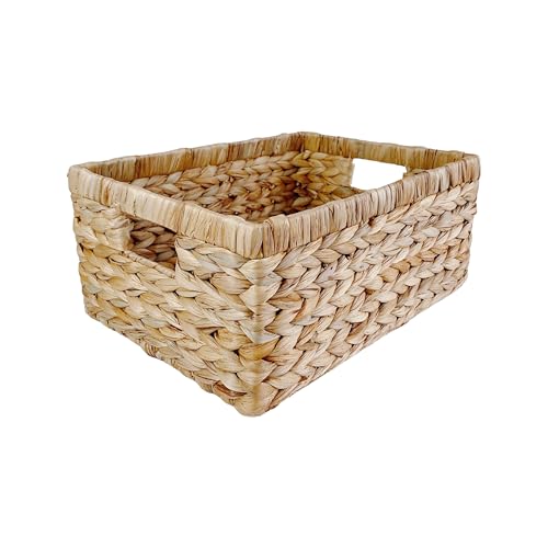 Large Handwoven Water Hyacinth Storage Wicker Bask... (Brown)