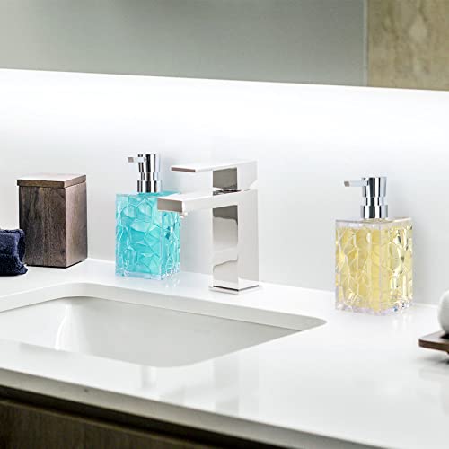 2 Pack Clear Rust Proof Soap Dispenser | Acrylic material for bathroom and kitchen countertops