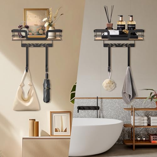 PAROTO Ironing Board Holder Wall Mount, Laundry Room Organization Storage, Black, T&V Shaped Space Saving Ironing Board Hanger for Laundry Room Decor and Accessories
