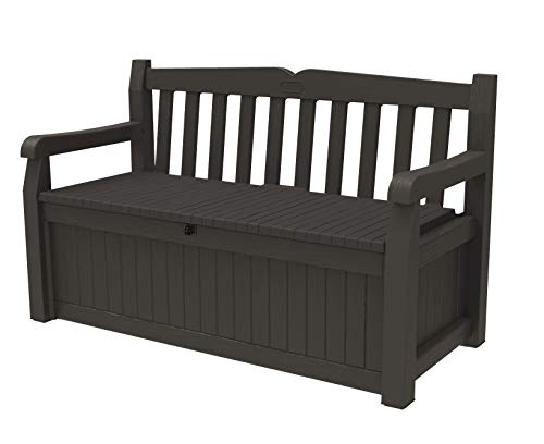 Solana 70 Gal Outdoor Storage Bench for Patio and... (Brown | Resin)