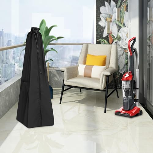 Upright Vacuum Cleaner Storage Bag Household Sweeper Cleaner Protective Dust Bag Stand Vacuum Cleaner Pouch 15" L x 15" W x 48.5" H Black Only Cover