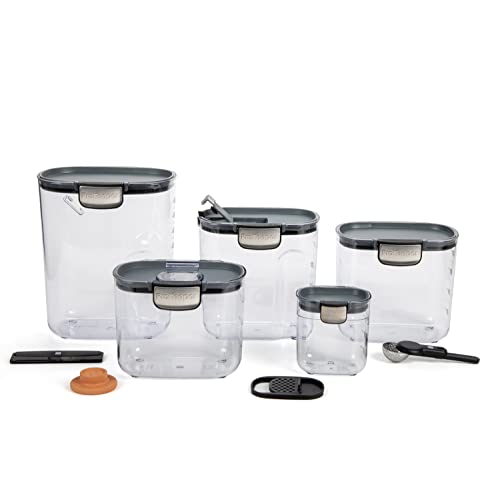 Airtight Food Storage Container Set – Clear Plasti... (Grey)