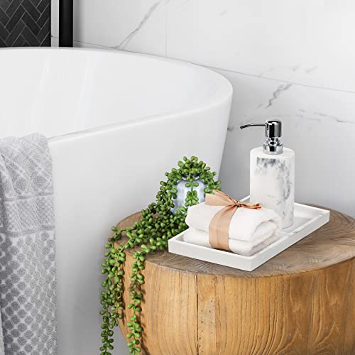 Luxspire Soap Dispenser, Cylinder-Shaped Soap Bottles, Gravel White, 1pack | 320ml Premium resin, modern cylindrical design easy clean pump, multi-purpose liquid storage
