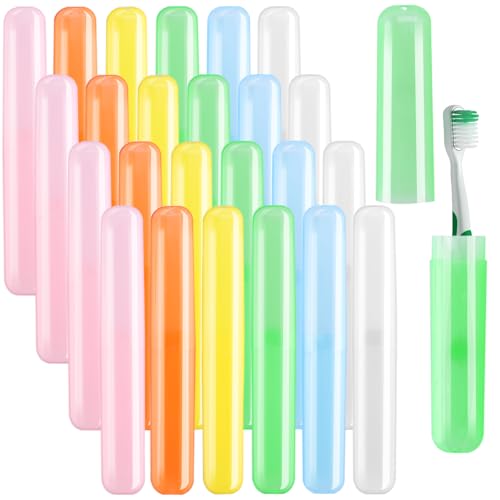 24PCS Large Travel Toothbrush Holders Covers in Bu...