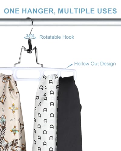 12 Pack Pants-Hangers Skirt-Hangers, Plastic Pant-Hangers-for-Women Men, Pants-Hangers-Space-Saving, Clamp Hangers-for-Pants Jeans Shorts Tie Belt