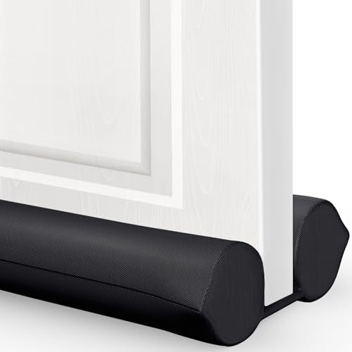 Under Door Draft Stopper - Bottom Door Seal & Gap... (Black)