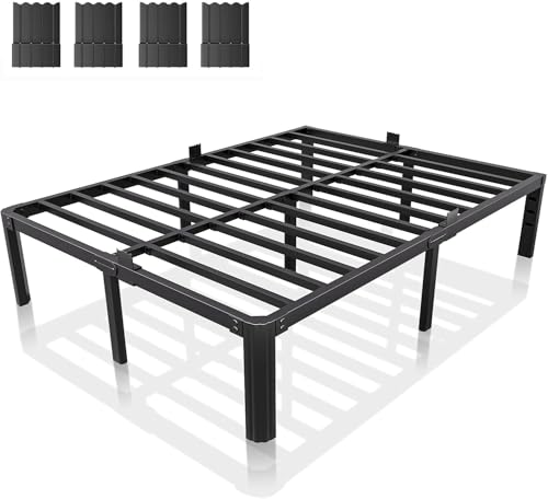 Full Metal Bed Frame 14 Inch, Heavy Duty Platform, No Box Spring Needed