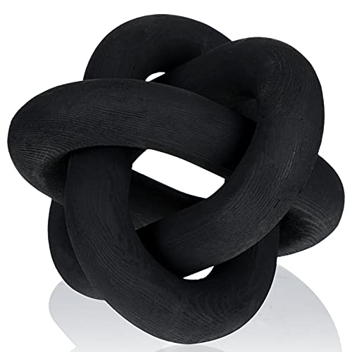 3 Link Wood Knot Decor Rustic Home Décor Accents H... (Black | Wood)