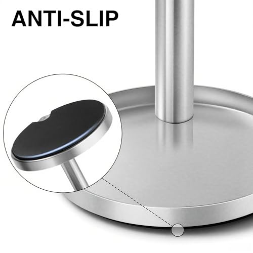 Toothbrush & Toothpaste Holder for Bathroom Countertop, Metal Electric Toothbrush Stand with Razor Slot, Ideal Design Caddy for Kids & Family, Brushed Silver