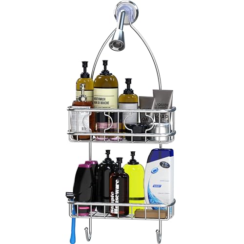 Simple Houseware Stainless Steel Hanging Shower Head Caddy Organizer | (24 x 10.2 x 4.25 inches)