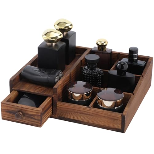Bathroom Counter Organizer, Cologne Organizer for Men, Desk Storage | Perfume Organizer, Cologne Stand, Dresser Organizer, Mens Bathroom Decor, Men Gifts, Adjustable Partition