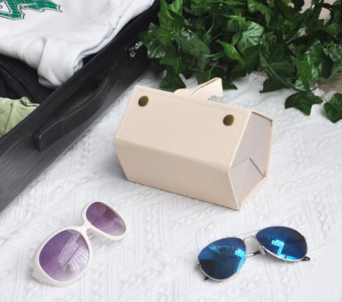 Kenpal Sunglasses Storage Organizer Holder Foldable Travel Case with 5 Slot Compartments for Multiple Glasses