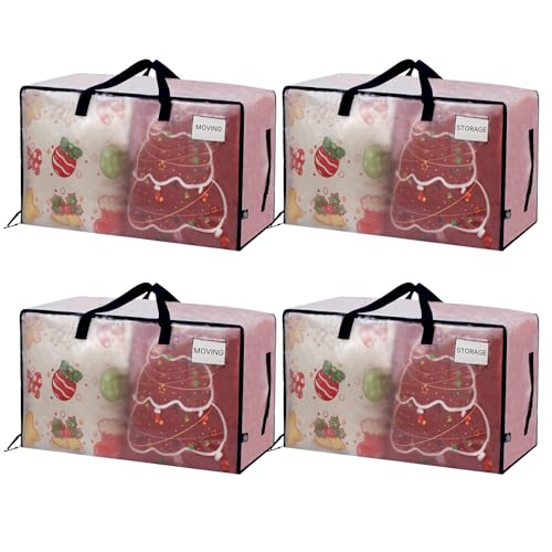 4 Pack Clear Extra Large Moving Bags & Storage Tot... (4 Count | Clear)