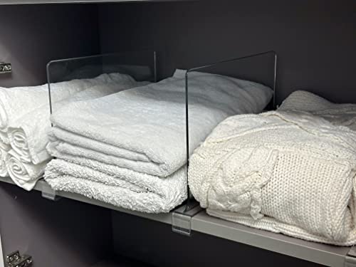 LikeU 8 PCS Acrylic Shelf Dividers for Closets,Woo...