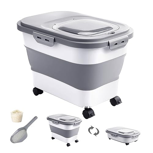 20-30 Lbs Rice Storage Container,Collapsible Food Storage Containers