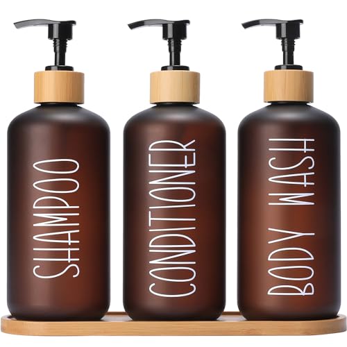 Amber Shower Dispenser Set