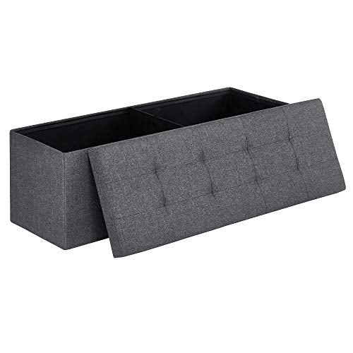 MAZIE Collection - 43 Inches Folding Storage Ottom... (Dark Gray)