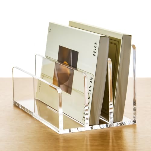 3 Compartments Clear Acrylic Mail Holder – Vertica... (Acrylic)