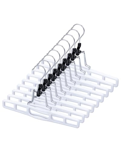 12 Pack Pants-Hangers Skirt-Hangers, Plastic Pant-...