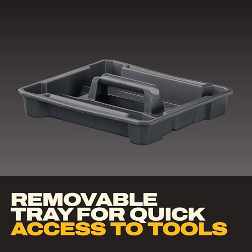 DEWALT TSTAK Tool Box, Extra Large Design, Removable Tray for Easy Access to Tools, Water and Debris Resistant (DWST17806)