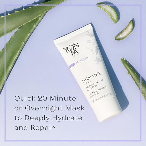 Yonka Hydra No. 1 Masque, Hydrating Face Mask | with Vitamin C and Aloe Vera, Overnight Anti-Aging Treatment, For Normal to Dry Skin, Paraben-Free, 1.80 oz