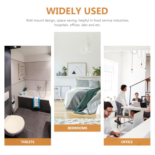 GARVALON Clear Glove Face Mask Organizer Dispenser Holder Wall-Mounted Acrylic Storage Box Rack Pre-drilled Holes on The Wall for Office & Home Use