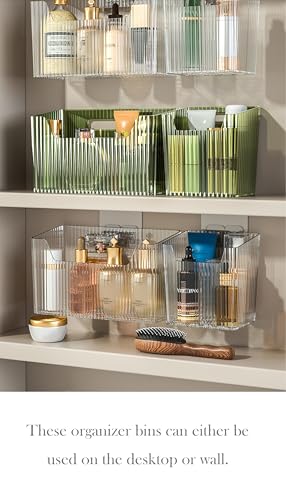 Lae Nuvole Adhesive Cabinet Door Organizer, 2 Pack Wall Shower Caddy, Green | 4 Adhesive Straps, No Drill Wall Mount, Renter Friendly, BPA-free stackable; Fits Bathroom, Kitchen, Apartment, Pantry, RVs