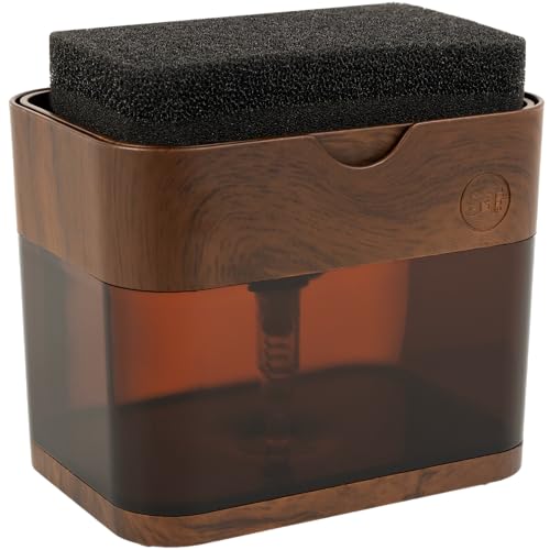 Dish Soap Dispenser and Sponge Holder, Plastic Wal... (Plastic)