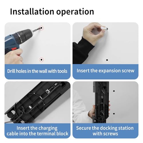 Wall Mount Docking Station Compatible with Dyson V6 Series DC59 Cleaner | Compatible Cord-Free Vacuum Accessories Bracket, Easy Installation