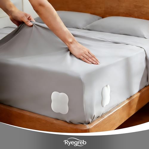 Sheet Holders Bed Sheet Grippers - Fitted Sheet Holder for Corners Keep Sheets Firm & Tight Fit All Sheet Sizes Sheet Straps Clips Easy Installation