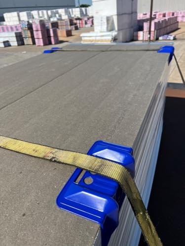 JUCHEN Flatbed Edge Protector,Cargo Corner Protector.(30Packs) | V-Shaped Protective Corner Guards,Protects Cargo Edges from Wear & Tear.Blue