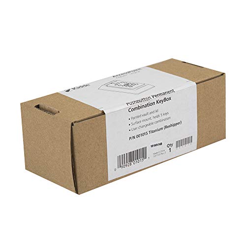 Kidde AccessPoint 001015 KeySafe Original Push Button Combination Permanent Key Lock Box, 5-Key, Titanium Gray