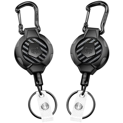 Heavy Duty Retractable Keychain Lanyard Badge Reel... (2 Count)