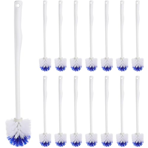 15 Pcs 18.5 Inch Toilet Bowl Cleaner Brush Bathroo... (15 Count | Blue, White)