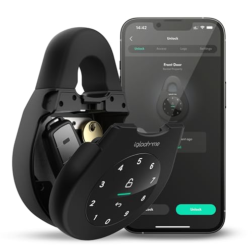 igloohome Keybox 3 Smart Lock Box, Large Key Safe w/Airbnb Sync (iOS/Android) – Remotely Generate Bluetooth-Keys & Pin Codes Without Internet