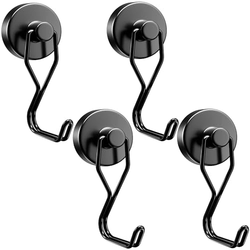 100lbs Magnetic Hooks Heavy Duty Neodymium Magnet... (Black)