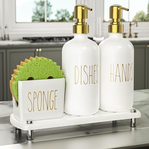 Kitchen Soap Dispenser Set Comes with Ceramics Spo... (4 Count)