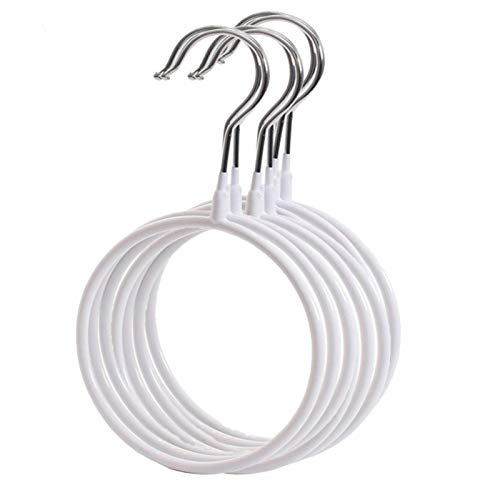 Belt/Scarf Hangers Organizer for Closet - 8 PCS No... (8 Count | White | Metal, Plastic)