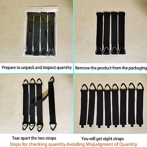 ZTSXLLIM Extension Cord Organizer Garage Organization with Carabiner 8 Pack | 16-Inch straps, Holds Up to 50 lbs, Hose holder, Carabiner Clip, Heavy Duty, For House, For Yard, For Storage, For Workshop