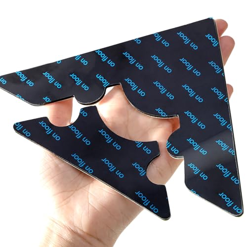 Rug Non Slip Grippers, Reusable Rug Tape, No Damaging for Floor, Carpet Corner Stickers for Hardwood Floors and Tiles, Strong Hold Carpet Gripper for Area Rugs, 8Pcs