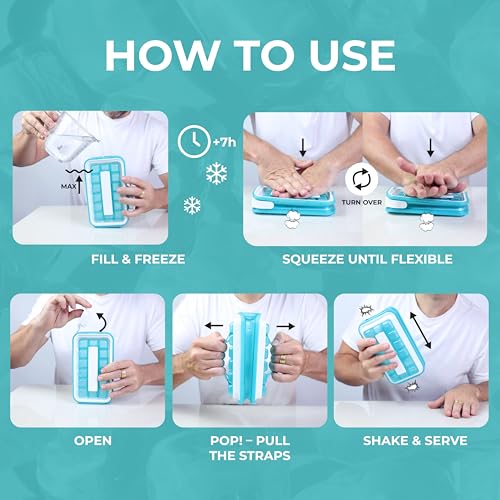 ICEBREAKER POP 2.0 2026: Make And Serve Ice Without Ever Touching The Ice | The Sanitary Silicone Ice Cube Tray for Freezer | Patented Ice Trays for Freezer | This Ice Cube Maker Makes 18 Cubes