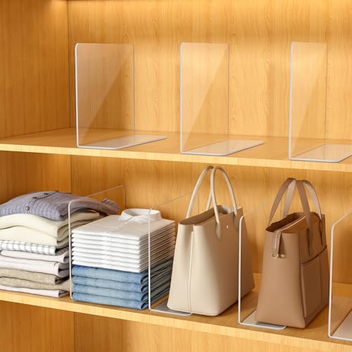 Shelf Dividers for Closet Organization: 8 Pack 10"...