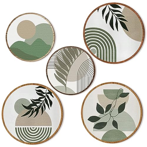 5 Pcs Wall Art Decor Wooden Living Room Wall Decor... (5 Count | as shows | Wood)