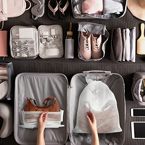 Berlune 100 Pcs Dust Bags for Purses Storage Bags for Handbags Non Woven Fabric Handbags Storage, Shoe Travel Package for Packing, Home Closet Organizer Dust Cover (15.7inx19.7in)